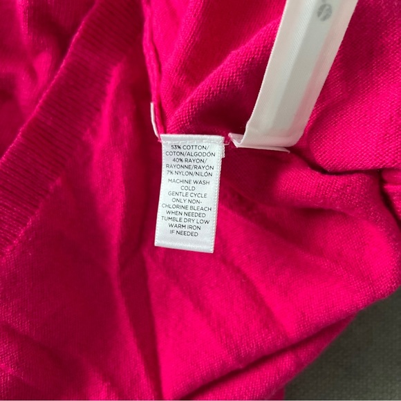 Ann Taylor LOFT Pink long sleeve back Short zipper sweater women's size Small - Picture 4 of 10